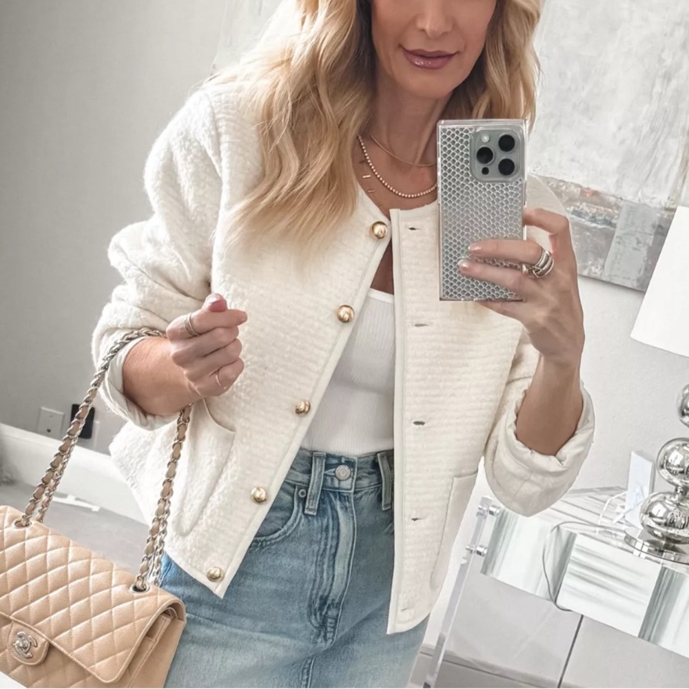 Reformation Dale Cropped Jacket